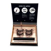 private label 3d mink magnetic eyelashes with eyeliner 6 magnet magnetic eyelashes  kit