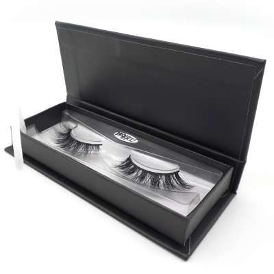 3d fiber false eyelash with custom box and logo