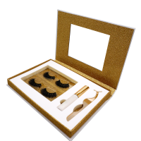 Eyelashes private label 100% real 3d mink lashes custom packaging box magnetic eyeliner eyelashes kit