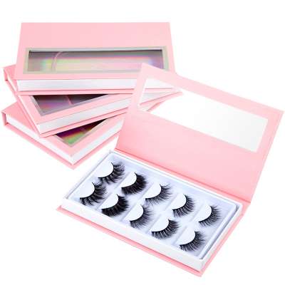 2020 popular fluffy 3d eyelash mink lash book with custom  logo